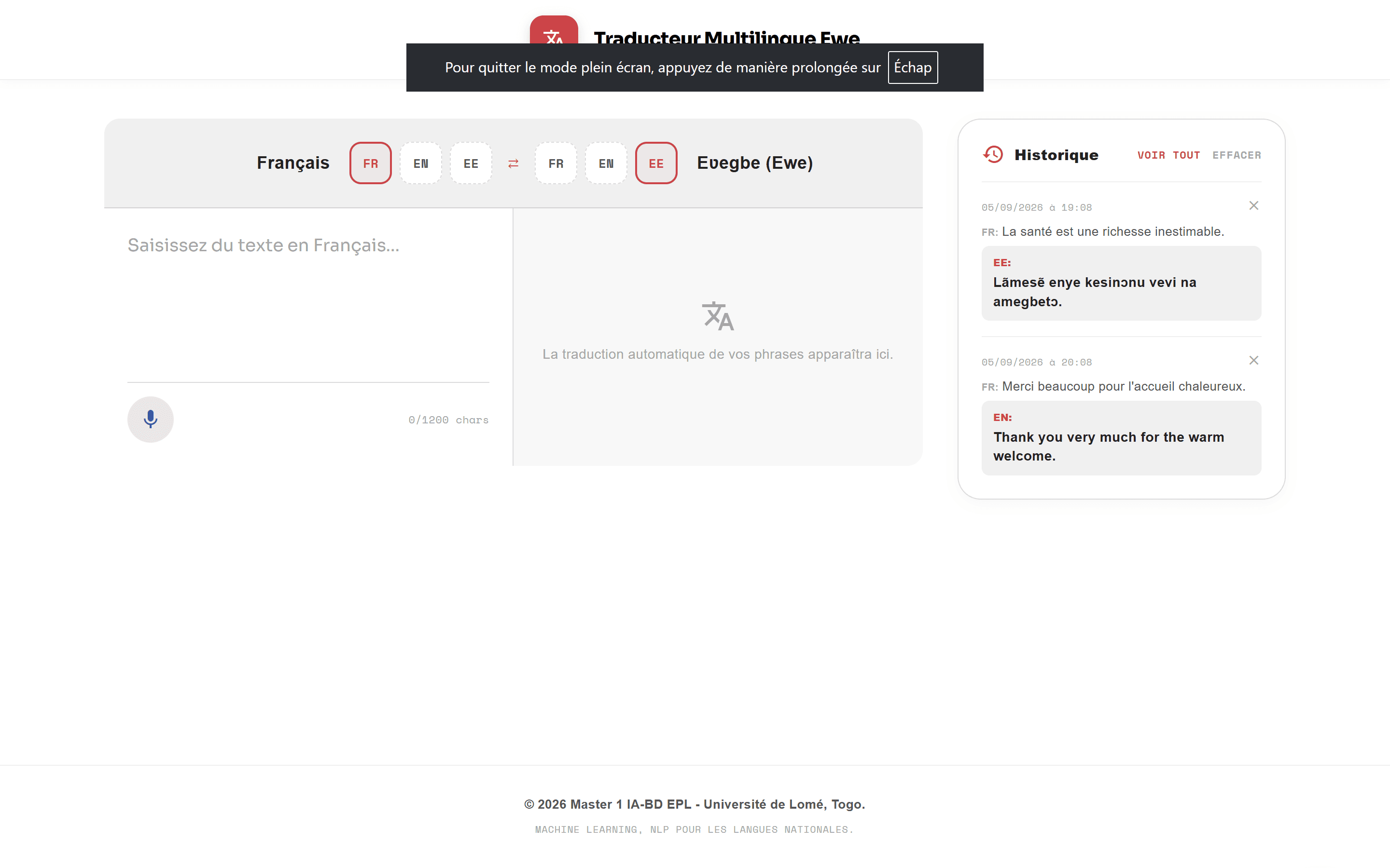API de Traduction Multilingue